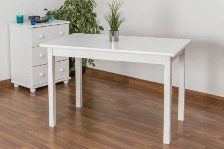 Most Recent Reagan Pine Solid Wood Dining Tables Intended For Dining Table Junco 228c, Solid Pine Wood, White Finish (Photo 1 of 20)