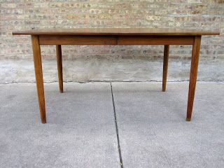 Most Recently Released Circa Midcentury: 'drexel Parellel' Walnut Dining Room Throughout Drew 37.5'' Walnut Solid Wood Dining Tables (Photo 12 of 20)