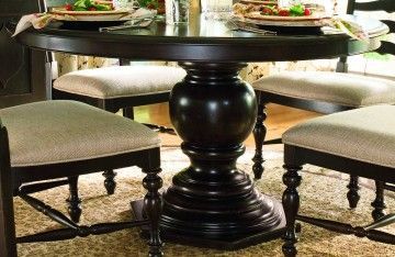 Most Recently Released Paula Deen Home Round Pedestal Table In Tobacco Code Throughout 47'' Pedestal Dining Tables (View 14 of 20)