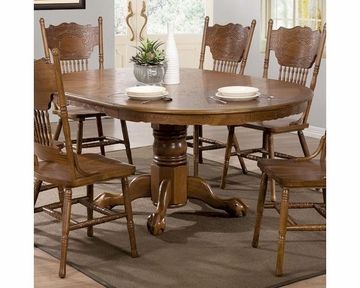 Most Recently Released Serrato Pedestal Dining Tables Intended For Coaster Dining Oval Table W/ Single Pedestal Brooks Co  (View 20 of 20)