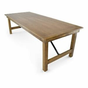 Most Up To Date 40" X 96'' Solid Pine Folding Farm Dining Table In Rustic Regarding Febe Pine Solid Wood Dining Tables (View 13 of 20)