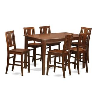 Most Up To Date Rubberwood Counter Height Table With 6 Chairs (natural Pertaining To Wes Counter Height Rubberwood Solid Wood Dining Tables (View 12 of 20)