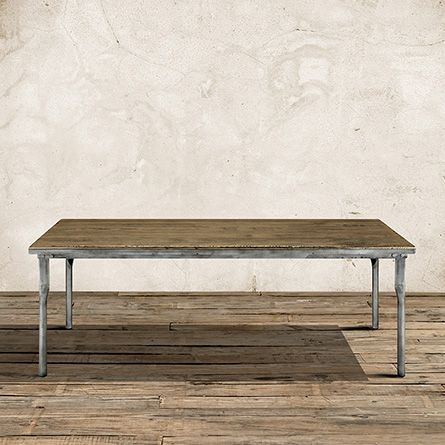 Nalan 38'' Dining Tables For Popular Workshop 87" X 38" Dining Table With Iron Base (View 6 of 20)