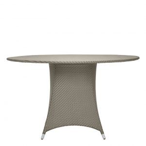 Naz 51.25'' Pedestal Dining Tables For Recent Amari Fully Woven Dining Table Round 130 – Janus Et Cie (Photo 16 of 20)