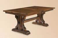 Nerida Trestle Dining Tables Regarding Popular Amish Rustic Trestle Dining Table Sets Solid Wood (Photo 19 of 20)