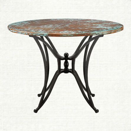 Newest Copper Verdigris 42" Round Table Top With Kenya Dining Throughout Getz 37'' Dining Tables (View 6 of 20)