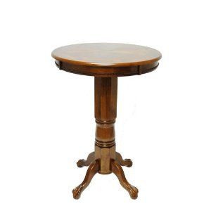 Pedestal Pub Table With Sunburst Veneer Top In Walnut For Most Recent Clennell 35.4'' Iron Dining Tables (Photo 18 of 20)