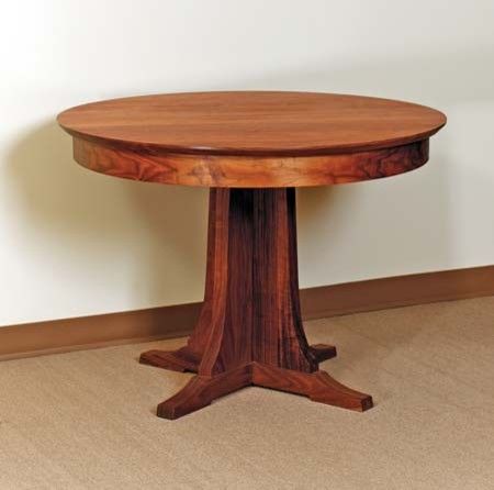 Pedestal Round Dining Table – Traditional – Dining Tables With 2019 Kirt Pedestal Dining Tables (Photo 11 of 20)