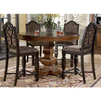 Preferred A.r.t. Marbella 5 Pc Round Dining Table Setdining Regarding Nakano Counter Height Pedestal Dining Tables (Photo 3 of 20)