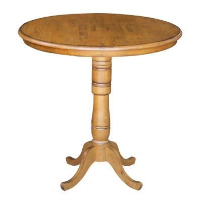 Preferred Katarina Extendable Rubberwood Solid Wood Dining Tables Intended For International Concepts Dining Essentials Distressed Pecan (View 16 of 20)