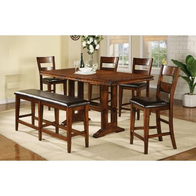 Preferred Liesel Bar Height Pedestal Dining Tables Regarding Nashoba Counter Height Extendable Dining Table In  (View 4 of 20)