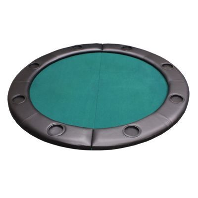 Preferred Padded Round Folding Poker Table Top W/ Cup Holders For 48" 6 – Player Poker Tables (Photo 1 of 20)