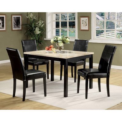 Recent Clennell 35.4'' Iron Dining Tables Throughout Acme Furniture Portland 5 Piece Dining Set (Photo 19 of 20)