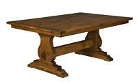 Recent Nerida Trestle Dining Tables Intended For Amish Rustic Trestle Dining Table Plank Farmhouse Cabin (Photo 18 of 20)