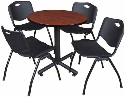 Round Breakroom Tables And Chair Set For Current Kobe 30'' Round Laminate Breakroom Table With 4 ''m (Photo 8 of 20)