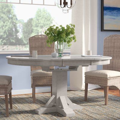 Rubberwood Solid Wood Pedestal Dining Tables Within Most Popular Rosecliff Heights Rutledge Pedestal Extendable Solid Wood (View 17 of 20)