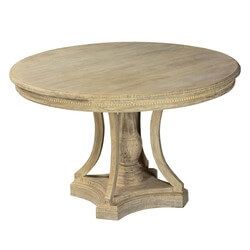 Rustic Mango Wood 48" Round Pedestal Dining Table Intended For Most Current Wilkesville 47'' Pedestal Dining Tables (View 4 of 20)