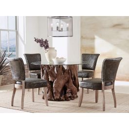 Rustic Stump Dining Table In Most Current Nashville 40'' Pedestal Dining Tables (View 17 of 20)