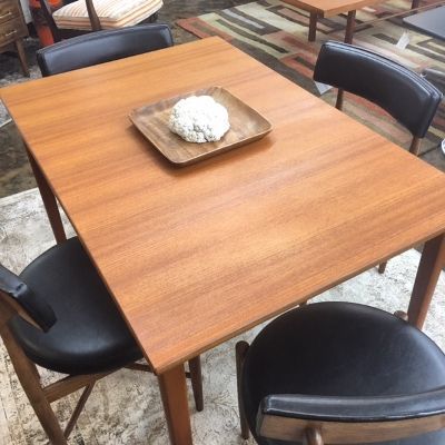Small 1960s Teak Rectangular Dining Table, Perfect For Regarding Well Known Aulbrey Butterfly Leaf Teak Solid Wood Trestle Dining Tables (View 8 of 17)