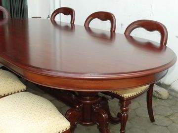 Solid Wood Twin Pedestal Dining Table For Favorite Serrato Pedestal Dining Tables (View 15 of 20)