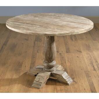 Solid Wood Within Best And Newest Finkelstein Pine Solid Wood Pedestal Dining Tables (View 4 of 20)