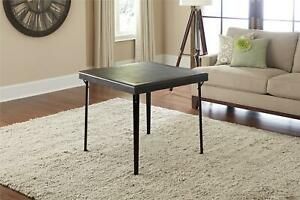 Square Wood Card Game Folding Table Vinyl Inset 32? Brown Regarding Most Current Cainsville 32'' Dining Tables (Photo 4 of 20)