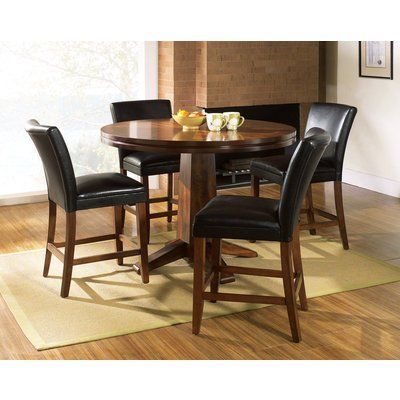Steve Silver Serena 5 Piece 48 Inch Round Counter Height Intended For Trendy Bar Height Pedestal Dining Tables (View 17 of 20)