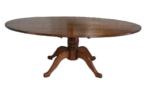 T48 Oval Pedestal Dining Table (View 2 of 20)
