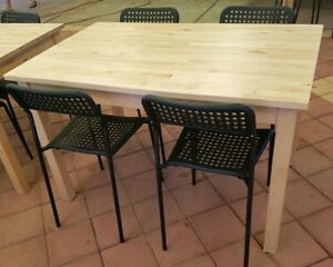 Trendy Gorla 39'' Dining Tables With Ikea 'bjorkudden' Dining Table & 'adde' Dining Chairs (View 11 of 20)