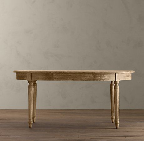 Trendy Vintage French Fluted Leg Extension Dining Table Intended For Nazan 46'' Dining Tables (Photo 8 of 20)