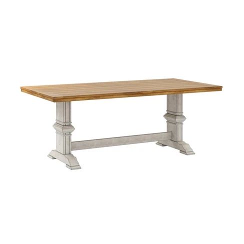Trestle Dining Tables Regarding Most Current South Hill Farmhouse Trestle Base Dining Table – Inspire Q (Photo 9 of 20)