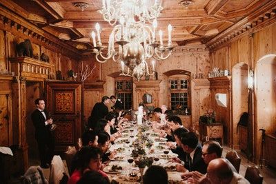 Tudor City 28'' Dining Tables Within Most Recent Wanwan Lei And Lin Han's Wedding At A Castle In (Photo 18 of 20)