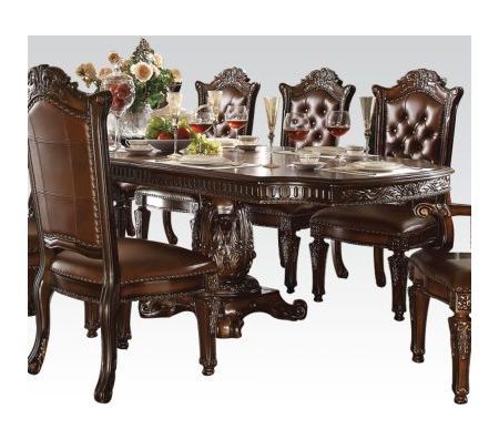 Vendome Cherry Double Pedestal Dining Table Throughout Most Popular Villani Pedestal Dining Tables (Photo 15 of 20)