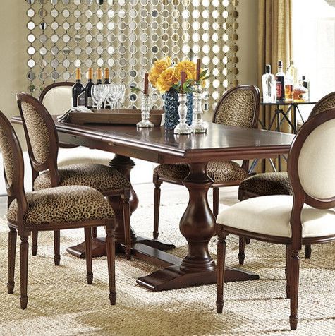 Vendome Double Pedestal Table – Traditional – Dining In Well Liked Villani Pedestal Dining Tables (View 10 of 20)