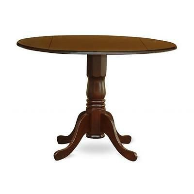 Villani Drop Leaf Rubberwood Solid Wood Pedestal Dining Tables With Widely Used Drop Leaf Dining Table Round Solid Wood Home Kitchen (View 9 of 20)