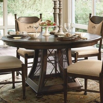 Villani Pedestal Dining Tables With Regard To Well Known Dining Table: Paula Deen Pedestal Dining Table (Photo 2 of 20)