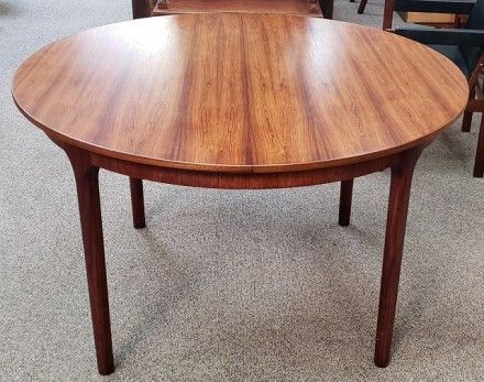 Warnock Butterfly Leaf Trestle Dining Tables Pertaining To Well Known Vintage Round Rosewood Dining Table W/ Butterfly Leaf C (View 18 of 20)