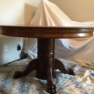 Well Known Antique Oak, Claw Foot, Split Pedestal Base, Dining Room Within Wilkesville 47'' Pedestal Dining Tables (View 19 of 20)