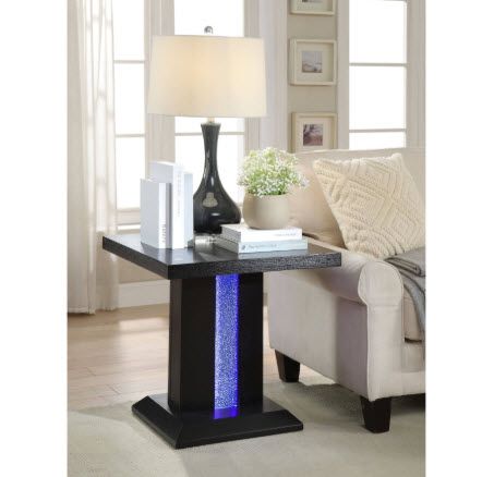 Well Known Bernice Led Light Base End Table With Regard To Canalou 46'' Pedestal Dining Tables (View 19 of 20)