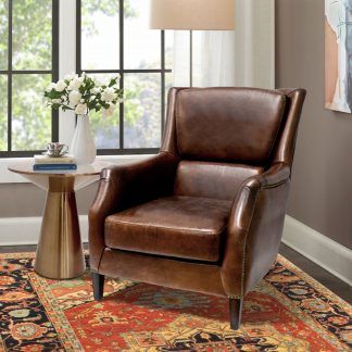 Well Known Classic Leather Wingback Armchair (Photo 20 of 20)