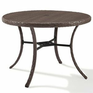 Well Known Darbonne 42'' Dining Tables With Regard To Crosley Furniture Tribeca 42" Round Wicker Patio Dining (Photo 7 of 20)