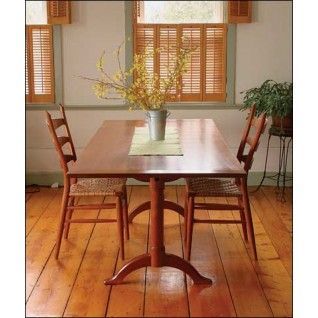 Well Known Larkin 47.5'' Pedestal Dining Tables Throughout Shaker Dining Tablefine Woodworking – Woodworking (Photo 18 of 20)