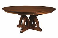 Well Liked Amish Round Pedestal Dining Table Traditional Kitchen Regarding Monogram 48'' Solid Oak Pedestal Dining Tables (Photo 19 of 20)