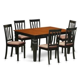 Wes Counter Height Rubberwood Solid Wood Dining Tables With Regard To Newest Wean7 Bch 7 Pc Kitchen Table Set With A Table And  (View 16 of 20)