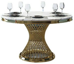 Widely Used Homary 51" Round Pedestal Dining Table With Faux Marble For Villani Pedestal Dining Tables (View 20 of 20)