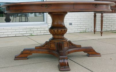 Widely Used Jazmin Pedestal Dining Tables With Mahogany And More Dining Tables – Camelot Walnut  (View 7 of 20)