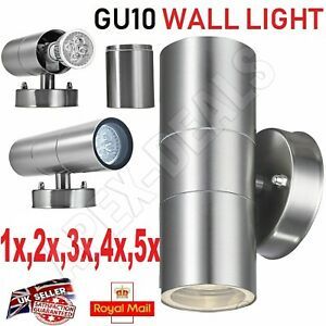 1/2/3/4/5 Stainless Steel Gu10 Wall Light Ip44 Led Double Inside Rockefeller Black 2 &#8211; Bulb  Outdoor Wall Lanterns (View 11 of 20)