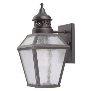 1 Light Outdoor Wall Mount Lantern English Bronze Finish With Carrington Beveled Glass Outdoor Wall Lanterns (View 11 of 20)