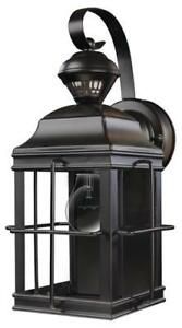14" Black Outdoor Wall Light 100w Motion Sensor Security For Heitman Black Wall Lanterns (View 8 of 20)