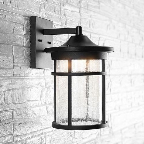 Featured Photo of 20 Photos Edenfield Water Glass Outdoor Wall Lanterns with Dusk to Dawn